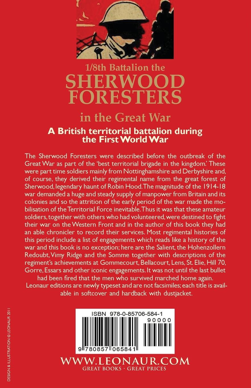 Rückseitencover 1/8th Battalion the Sherwood Foresters in the Great War