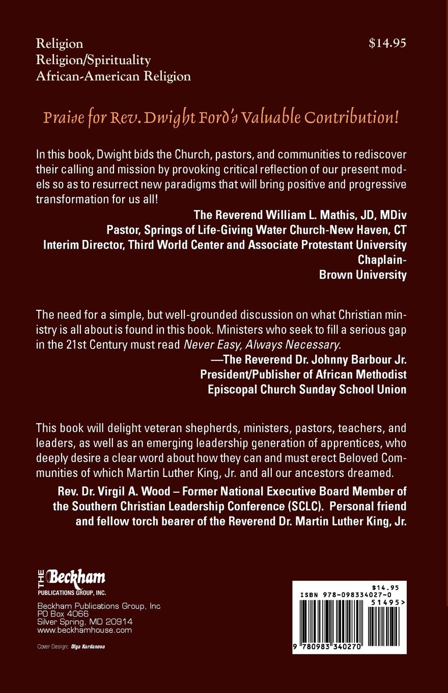 Rückseitencover Never Easy...Always Necessary