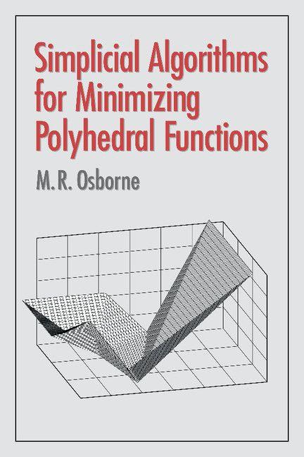 Vorderes Coverbild Simplicial Algorithms for Minimizing Polyhedral Functions