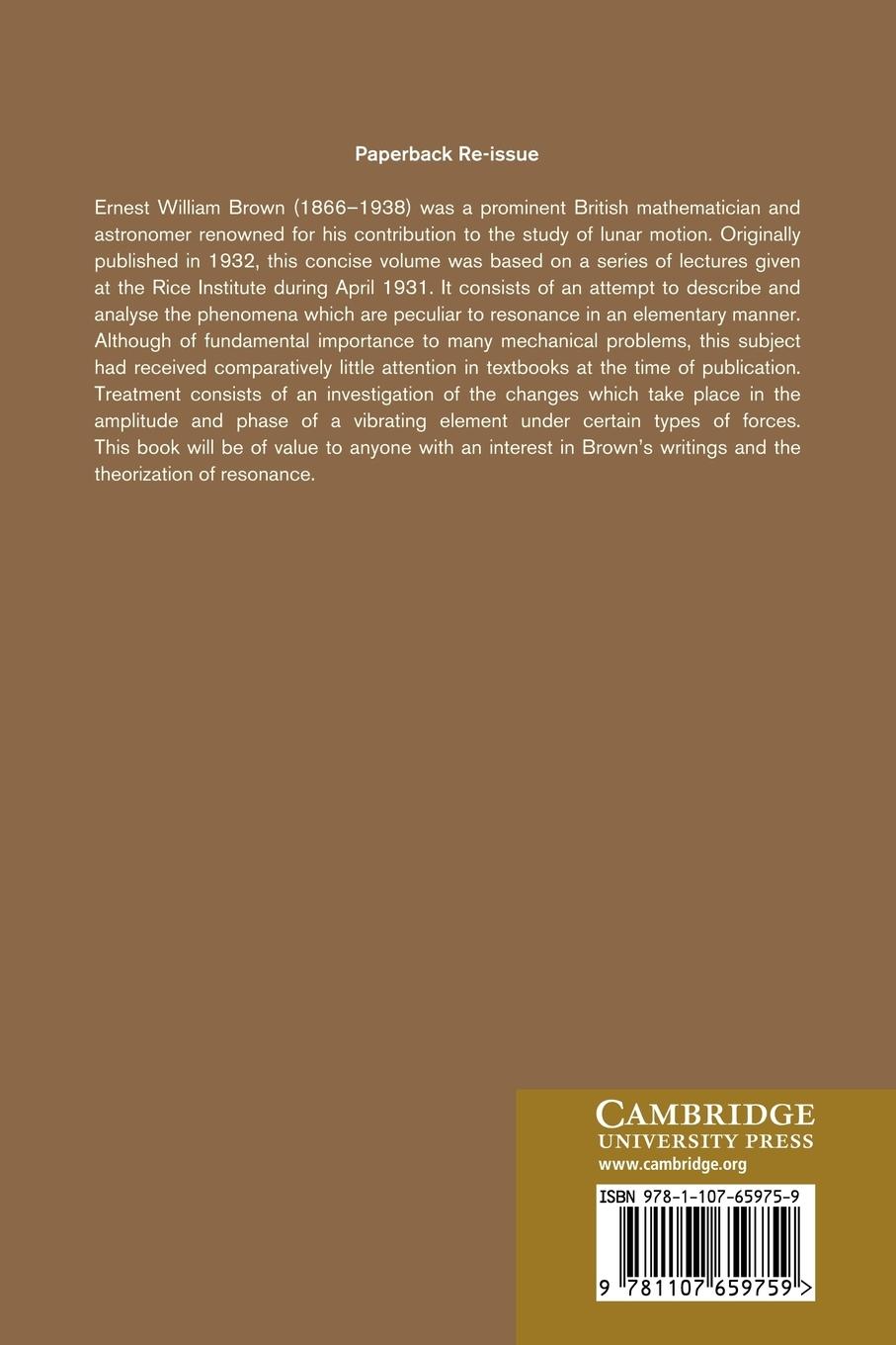 Rückseitencover Elements of the Theory of Resonance