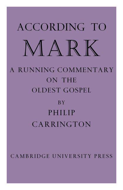 Vorderes Coverbild According to Mark