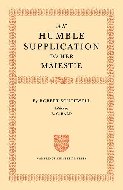 Vorderes Coverbild An Humble Supplication to Her Maiestie