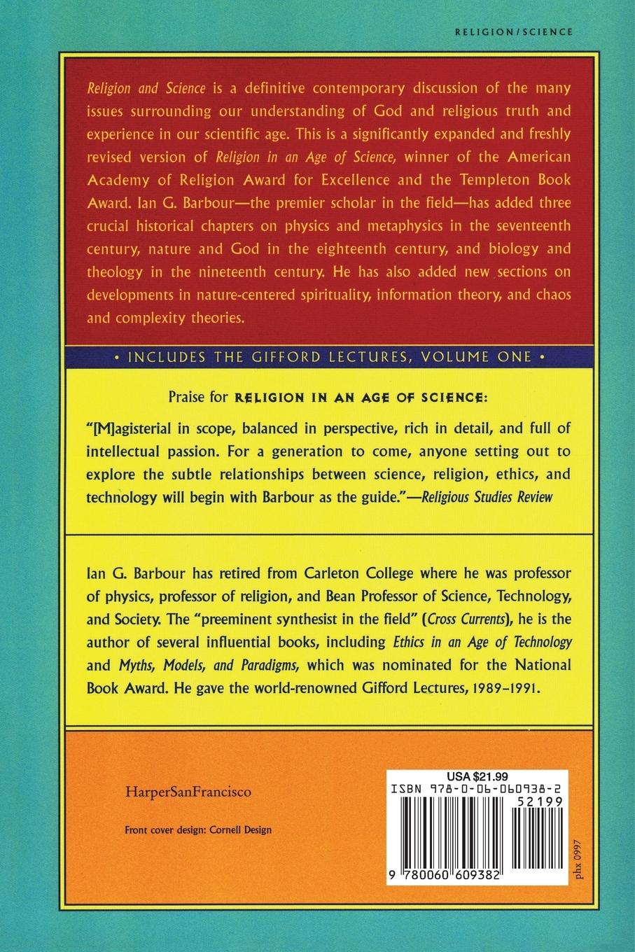 Rückseitencover Religion and Science