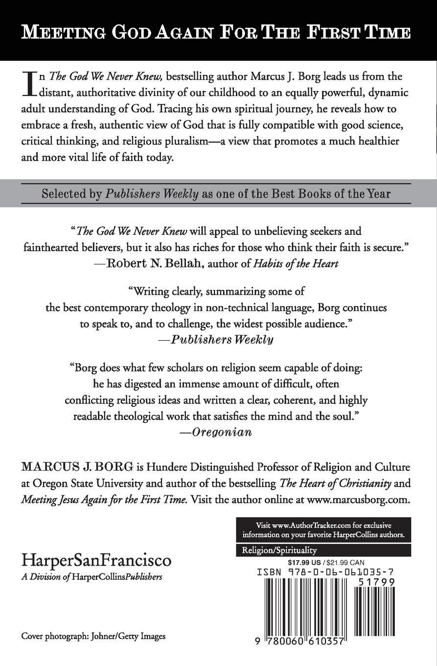 Rückseitencover The God We Never Knew