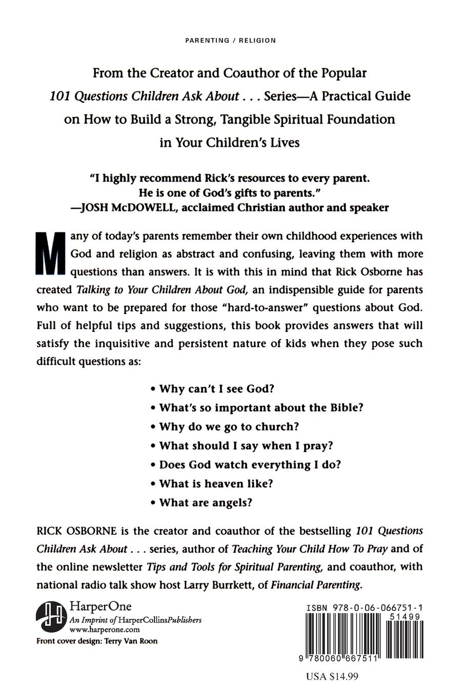 Rückseitencover Talking to Your Children about God