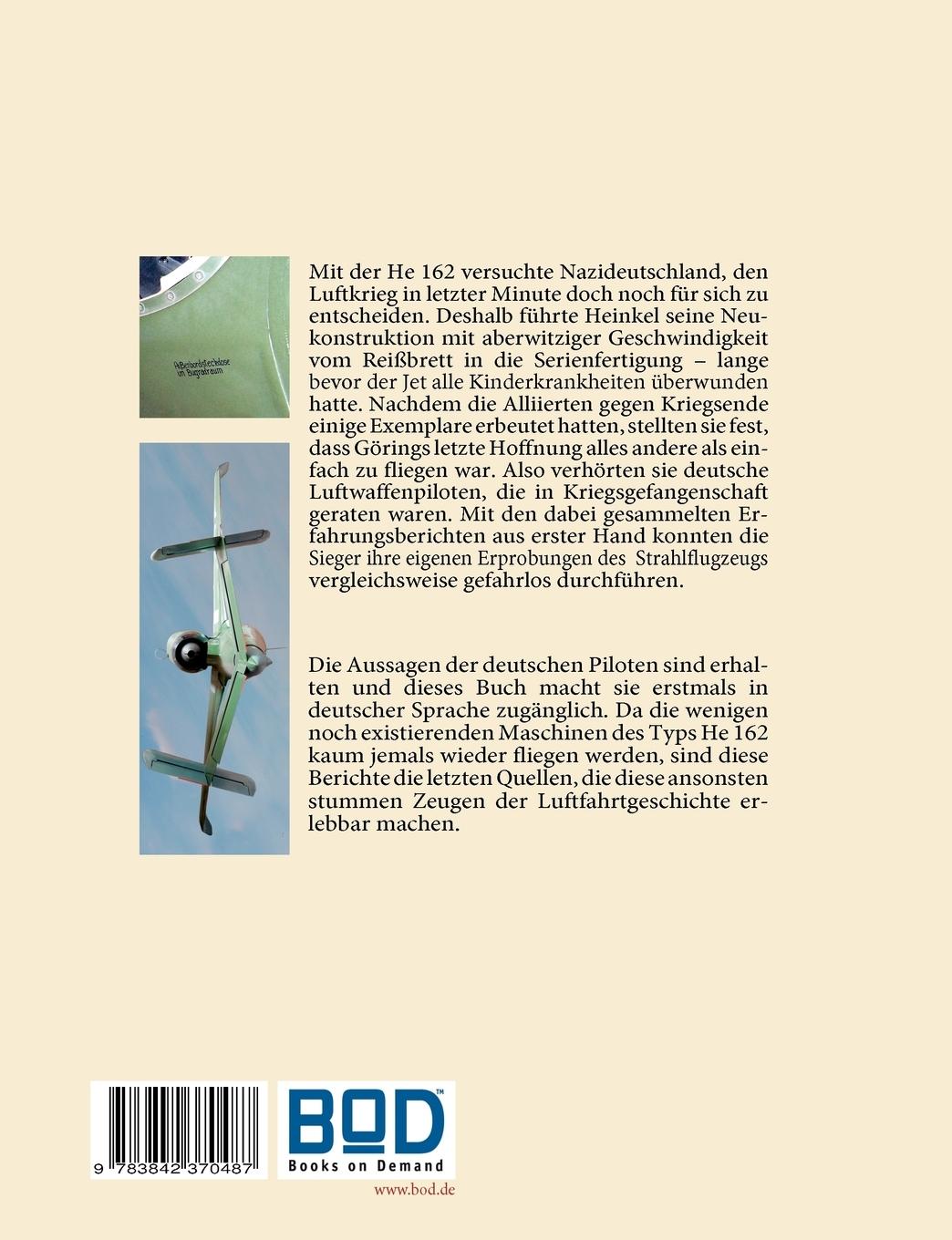 Rückseitencover Flugerfahrungen mit der Heinkel He 162