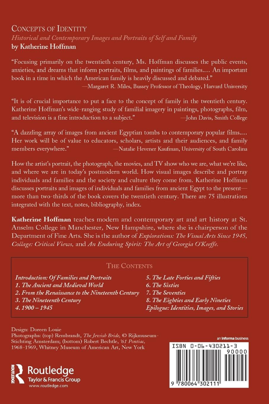 Rückseitencover Concepts Of Identity