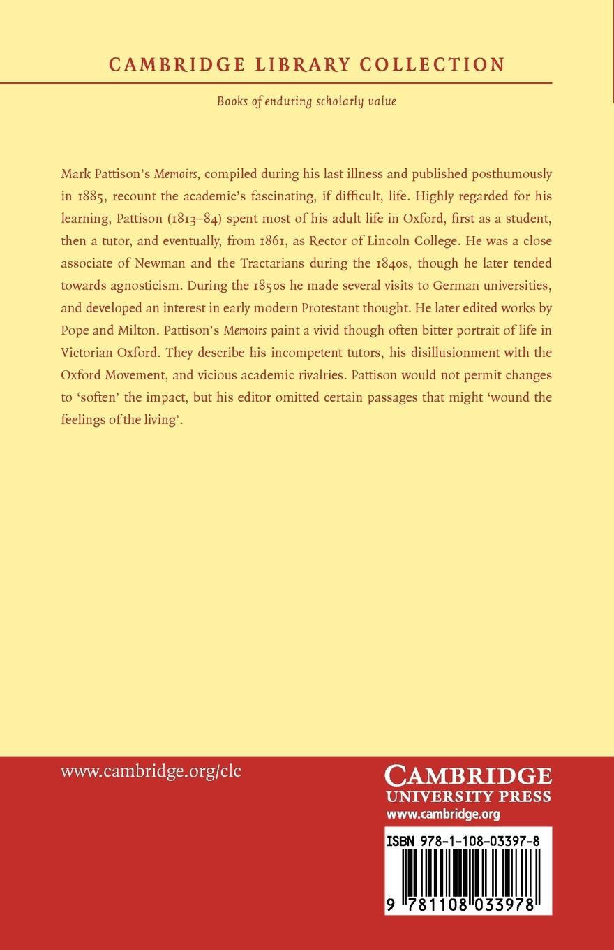 Rückseitencover Memoirs