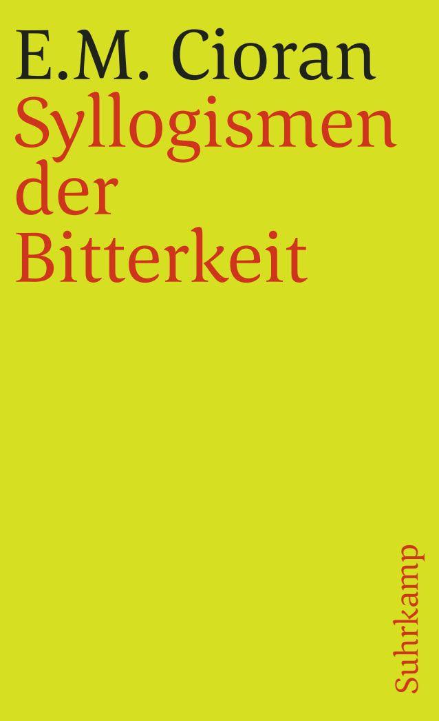Vorderes Coverbild Syllogismen der Bitterkeit