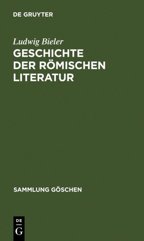 Vorderes Coverbild Geschichte der römischen Literatur
