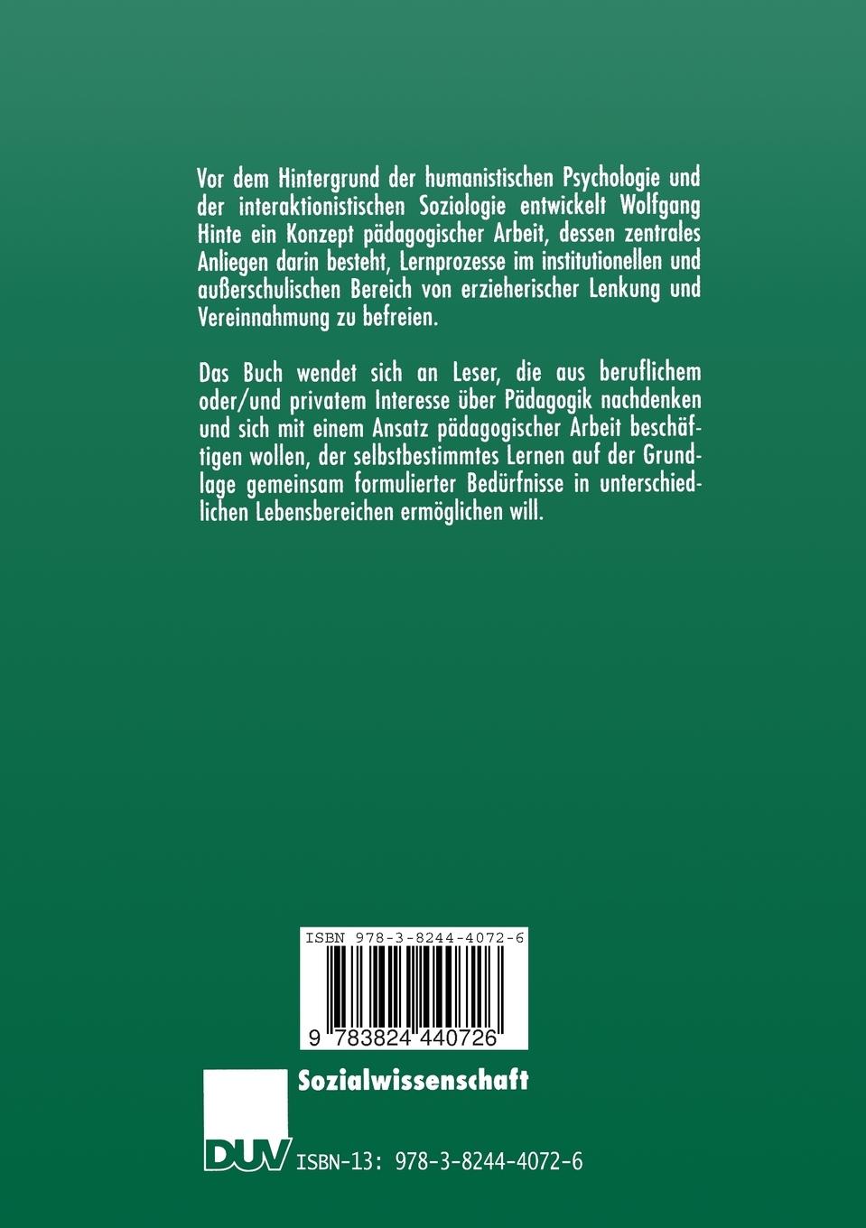 Rückseitencover Non-direktive Pädagogik