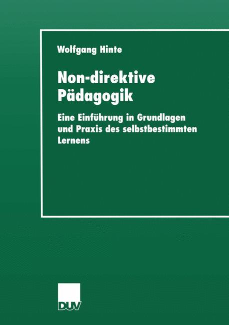 Vorderes Coverbild Non-direktive Pädagogik