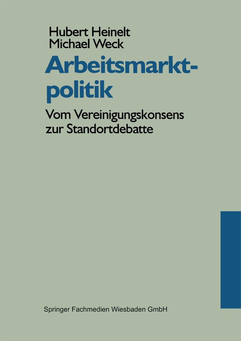 Vorderes Coverbild Arbeitsmarktpolitik