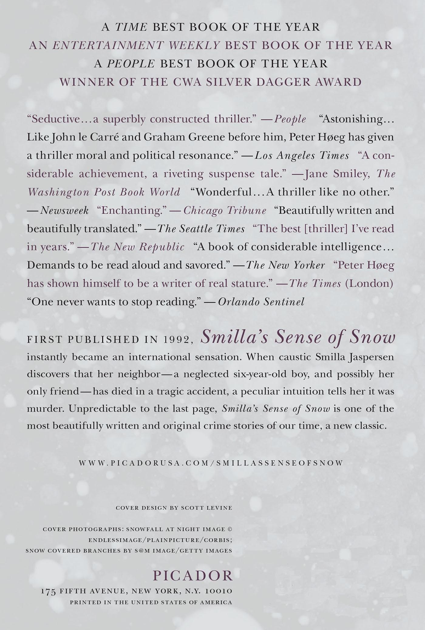 Rückseitencover Smilla's Sense of Snow