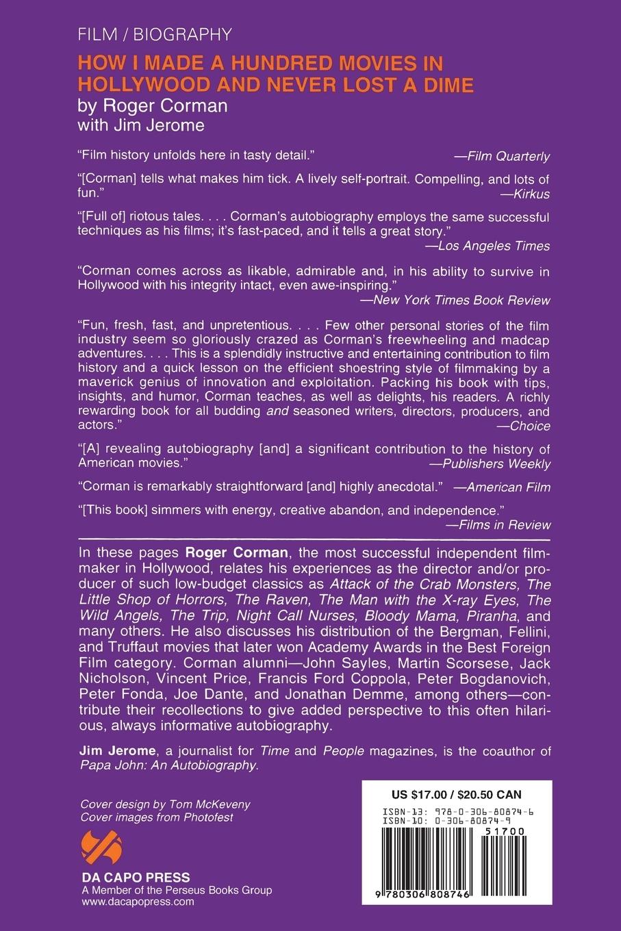 Rückseitencover How I Made a Hundred Movies in Hollywood and Never Lost a Dime