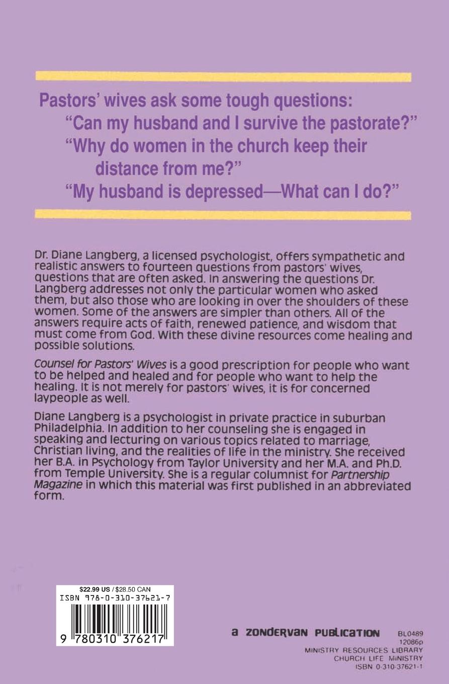 Rückseitencover Counsel for Pastors' Wives