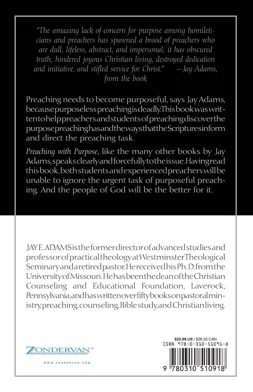 Rückseitencover Preaching with Purpose