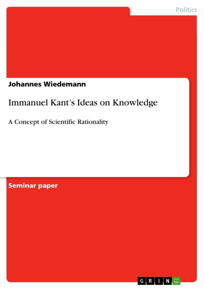 Vorderes Coverbild Immanuel Kant's Ideas on Knowledge