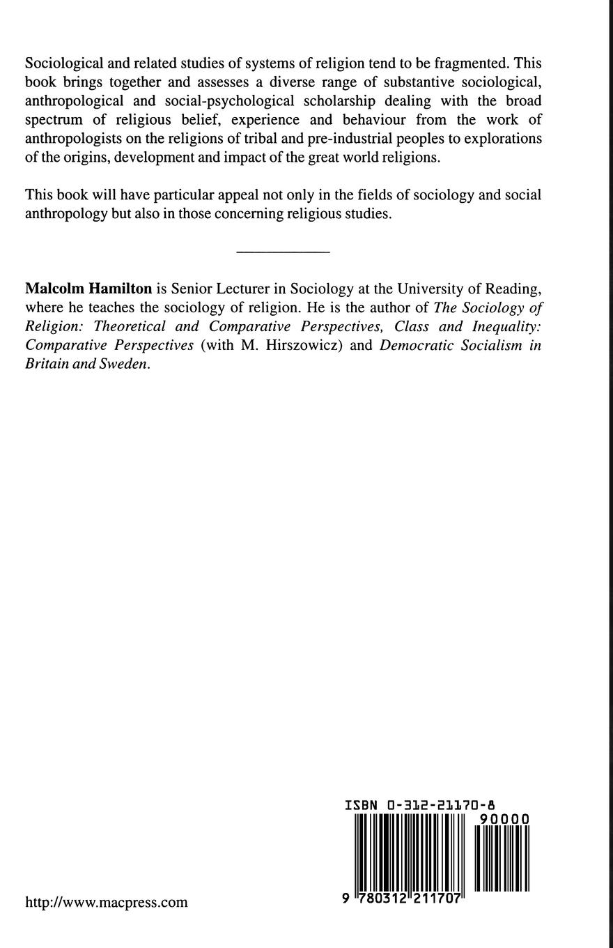 Rückseitencover Sociology and the World's Religions