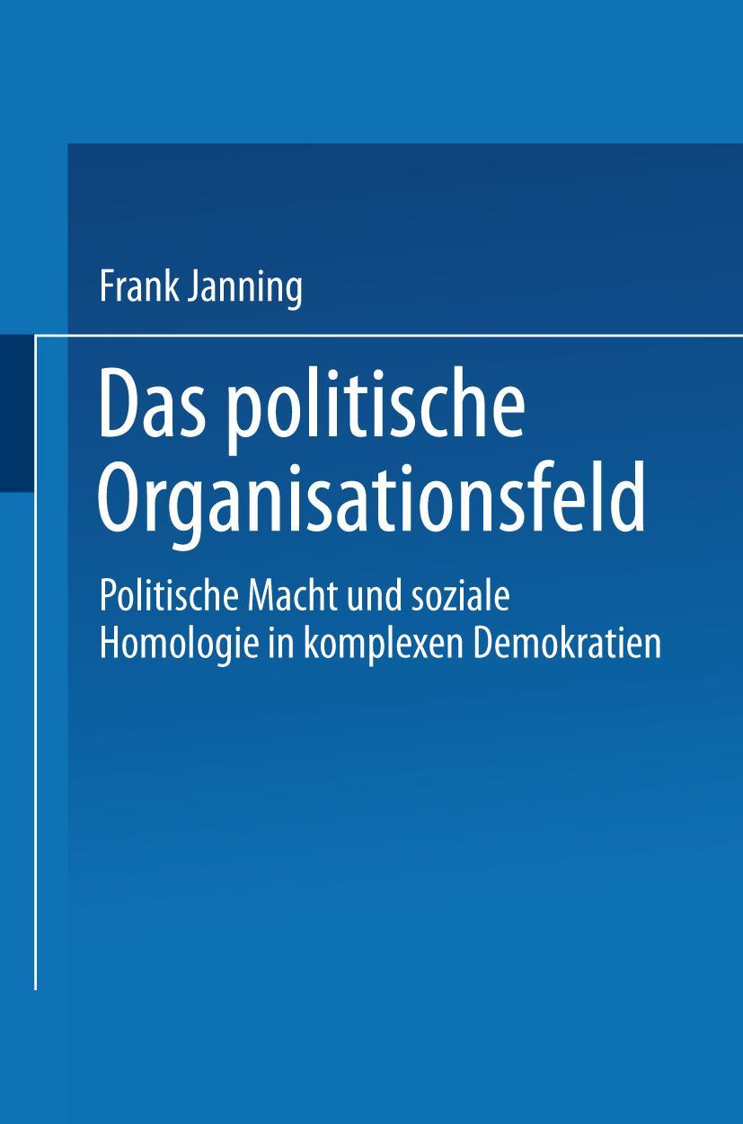 Vorderes Coverbild Das politische Organisationsfeld