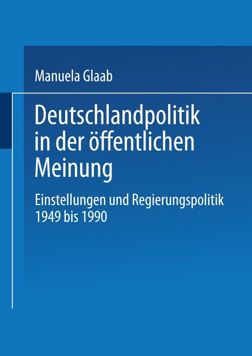 Vorderes Coverbild Deutschlandpolitik in der öffentlichen Meinung