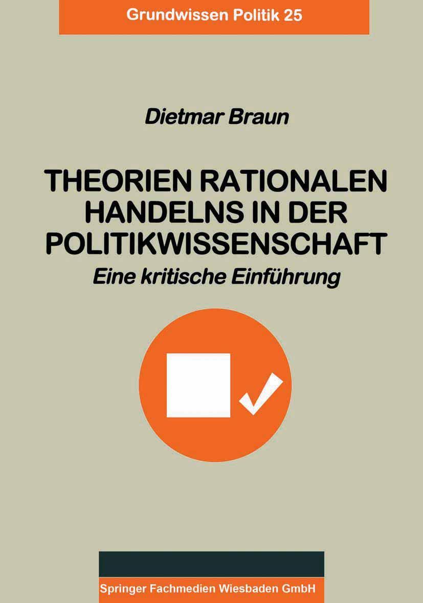 Vorderes Coverbild Theorien rationalen Handelns in der Politikwissenschaft