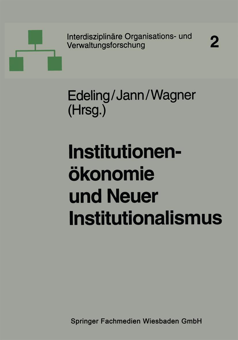 Vorderes Coverbild Institutionenökonomie und Neuer Institutionalismus