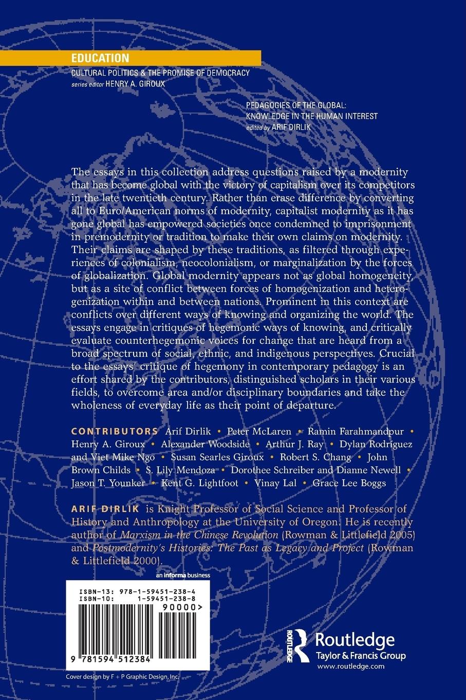 Rückseitencover Pedagogies of the Global