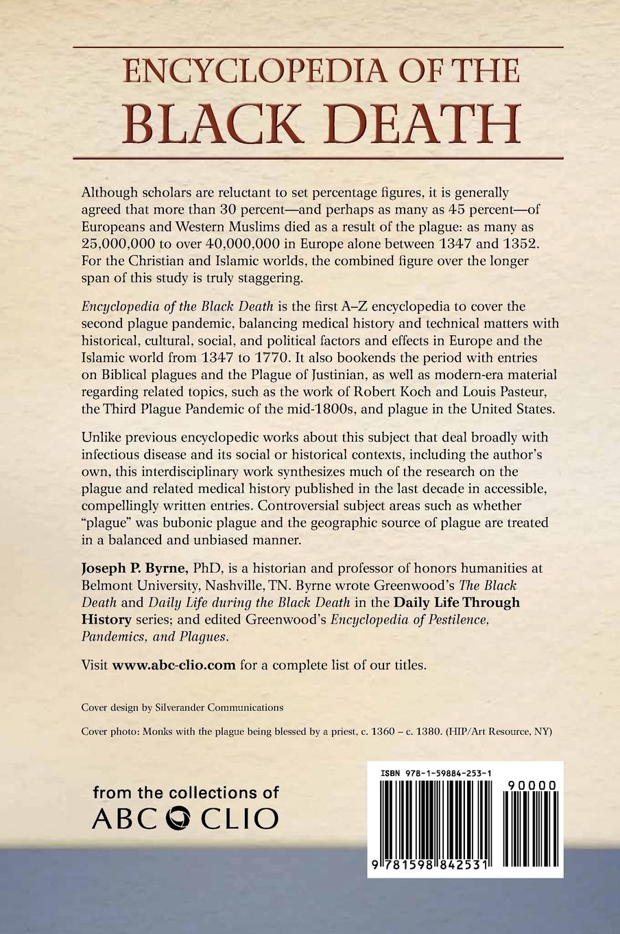 Rückseitencover Encyclopedia of the Black Death