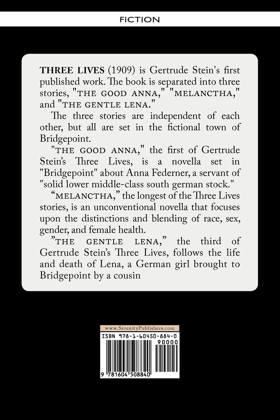 Rückseitencover Three Lives (Large Print Edition)
