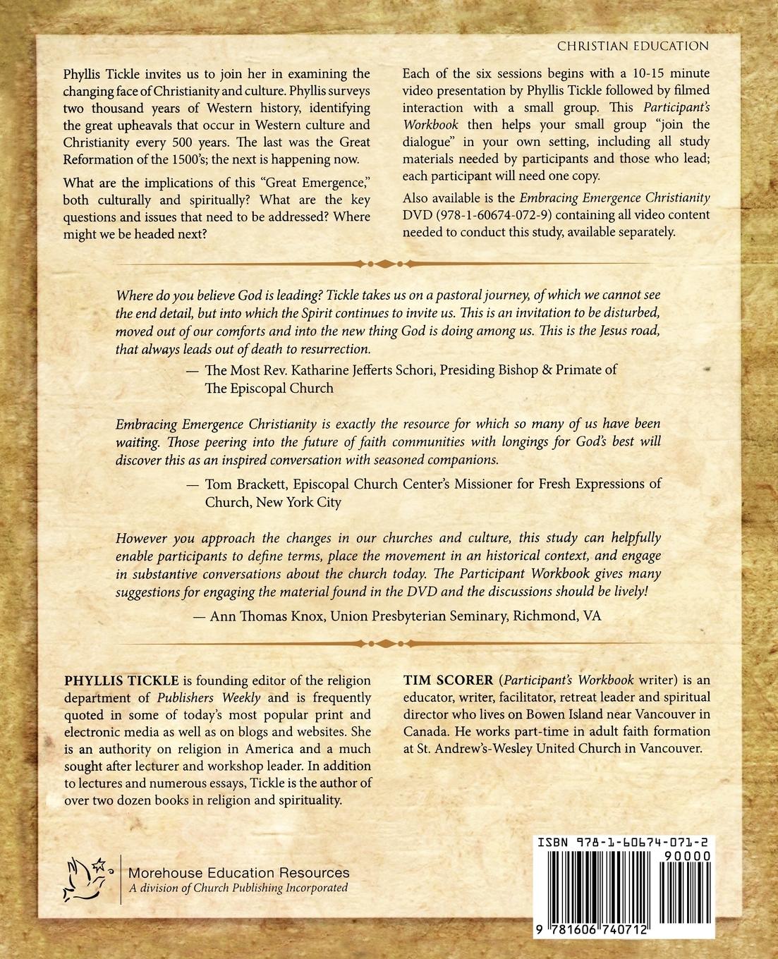 Rückseitencover Embracing Emergence Christianity Participant's Workbook