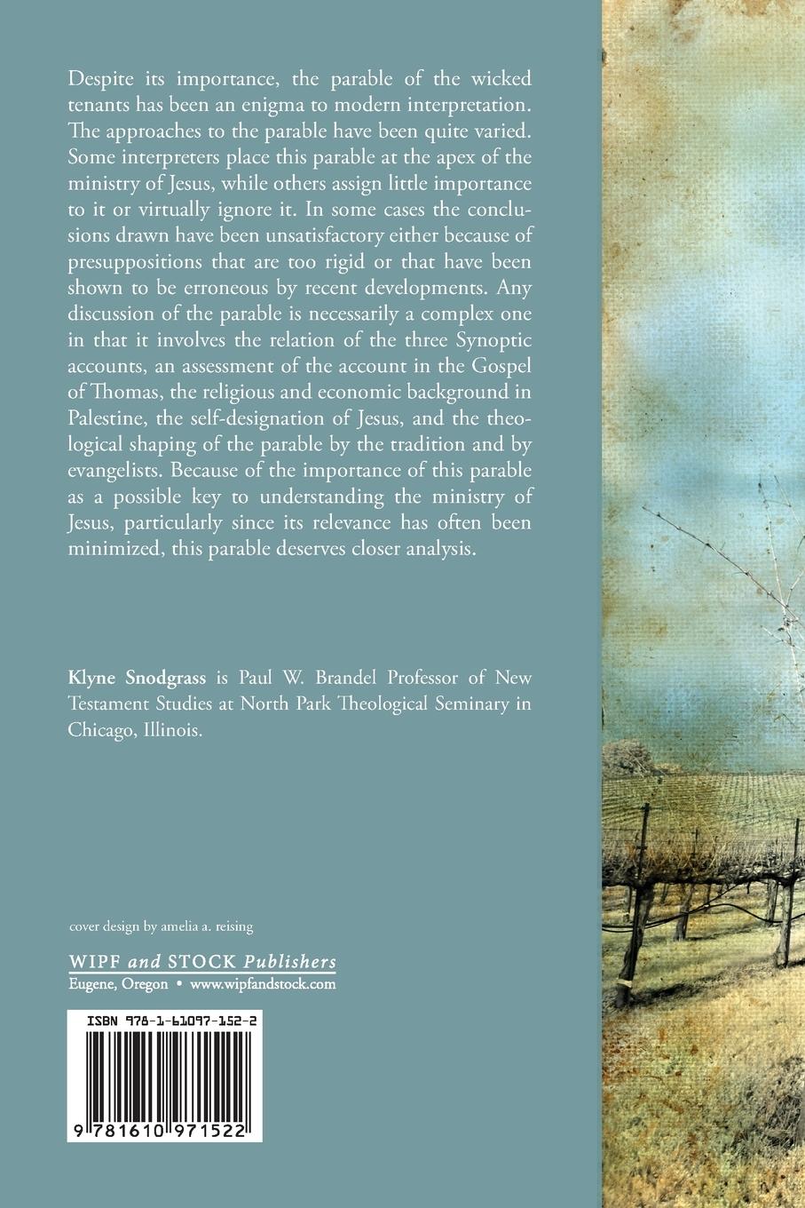 Rückseitencover The Parable of the Wicked Tenants