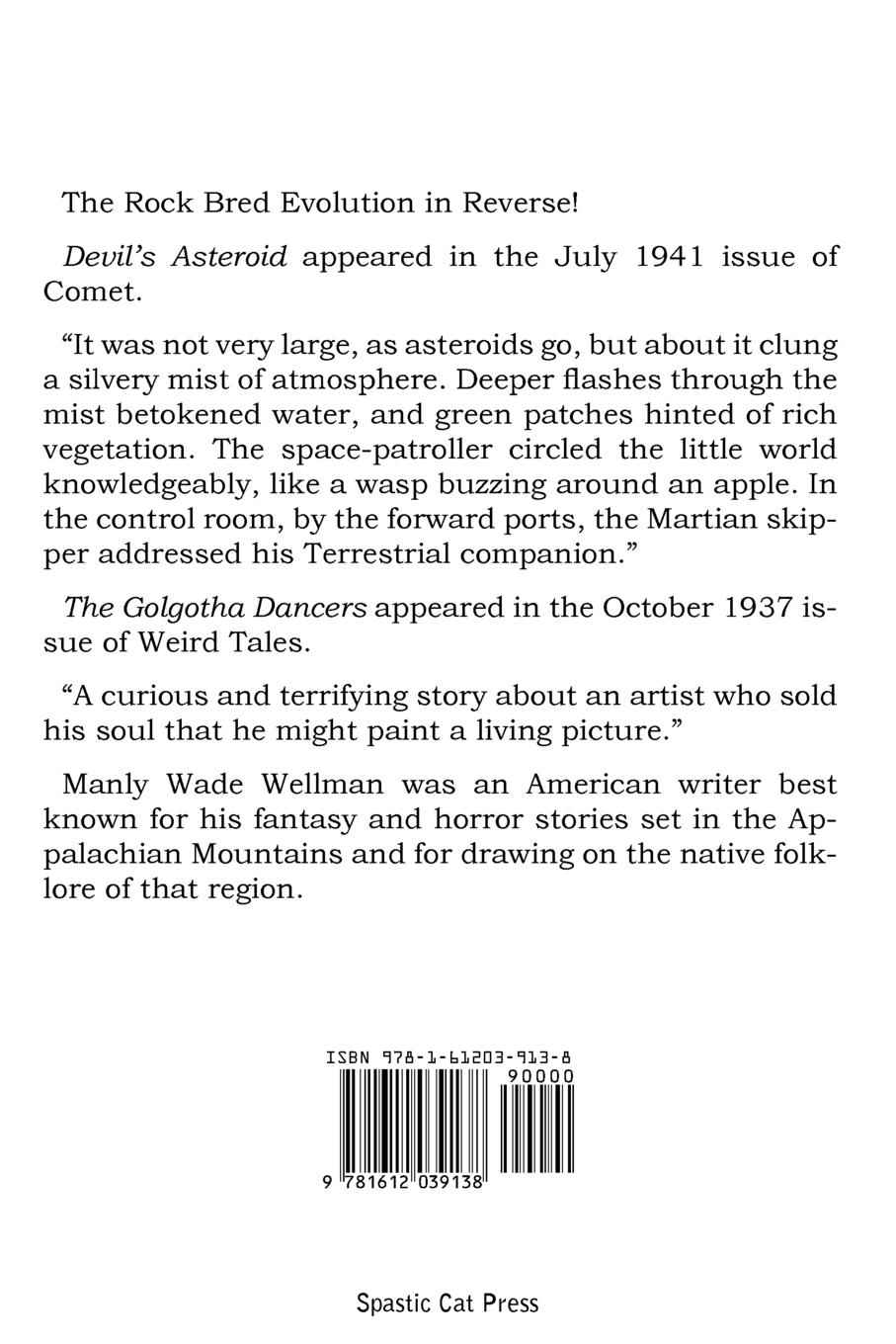 Rückseitencover A Wellman Duo...Devil's Asteroid & the Golgotha Dancers