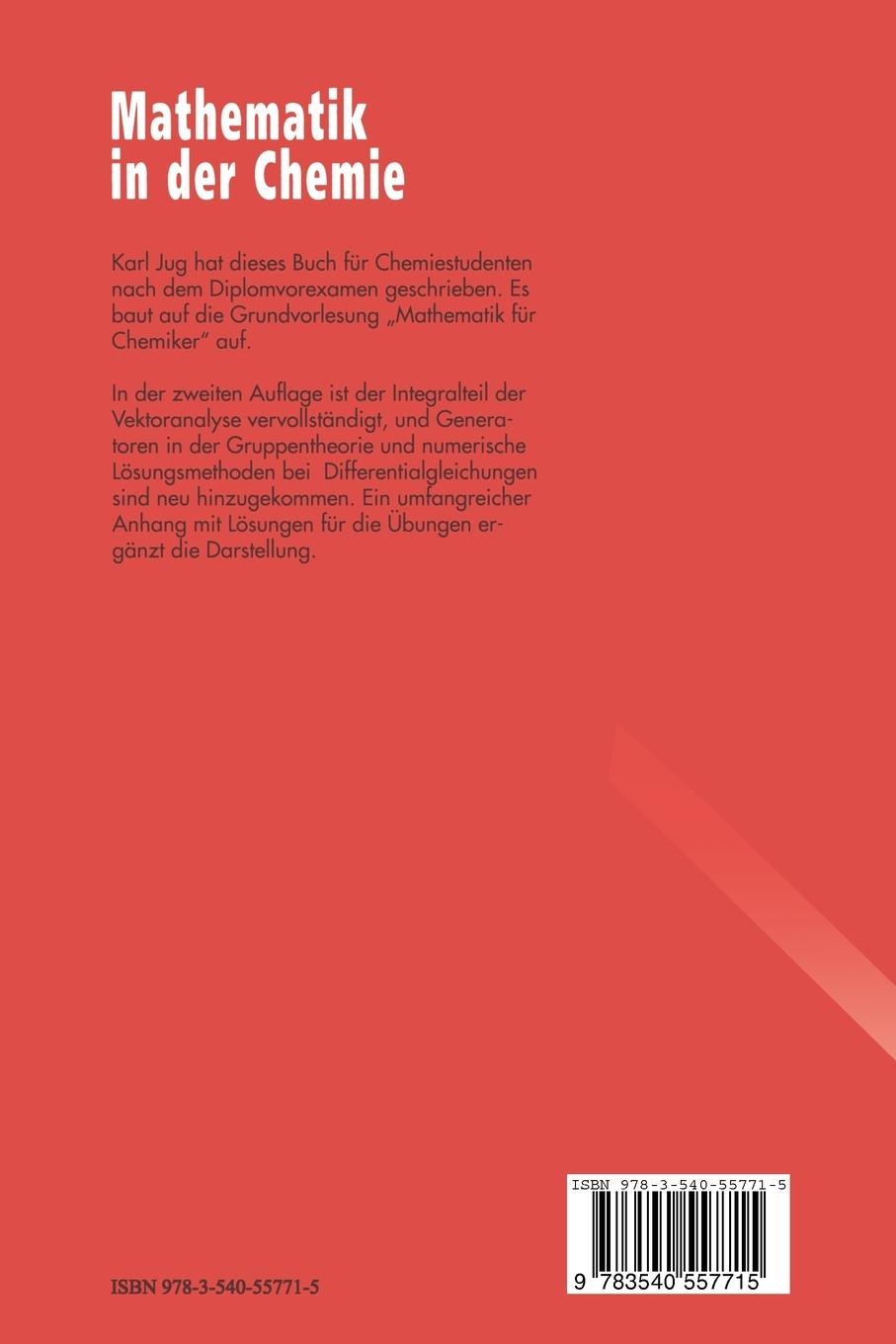 Rückseitencover Mathematik in der Chemie