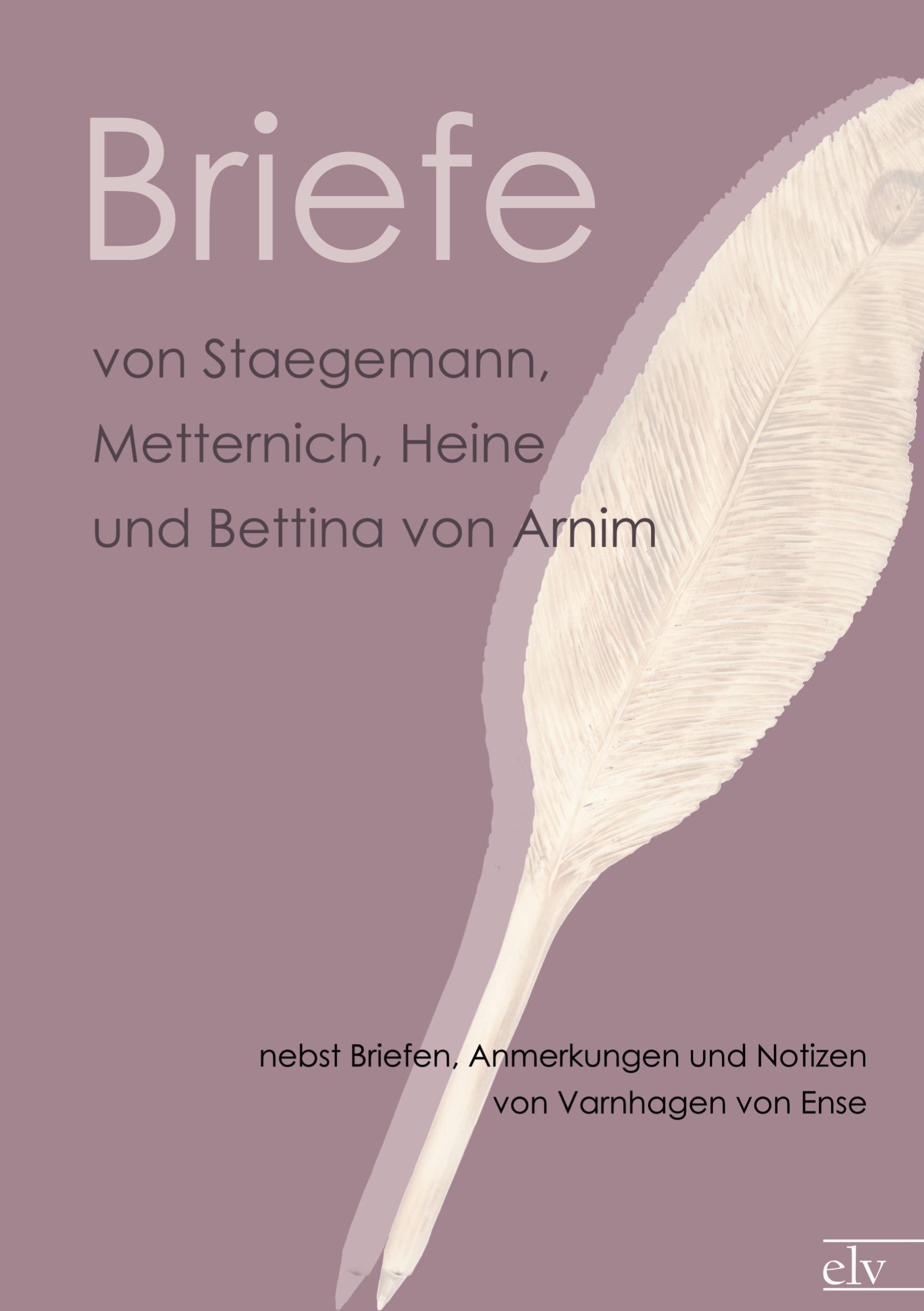 Vorderes Coverbild Briefe von Staegemann, Metternich, Heine und Bettina von Arnim