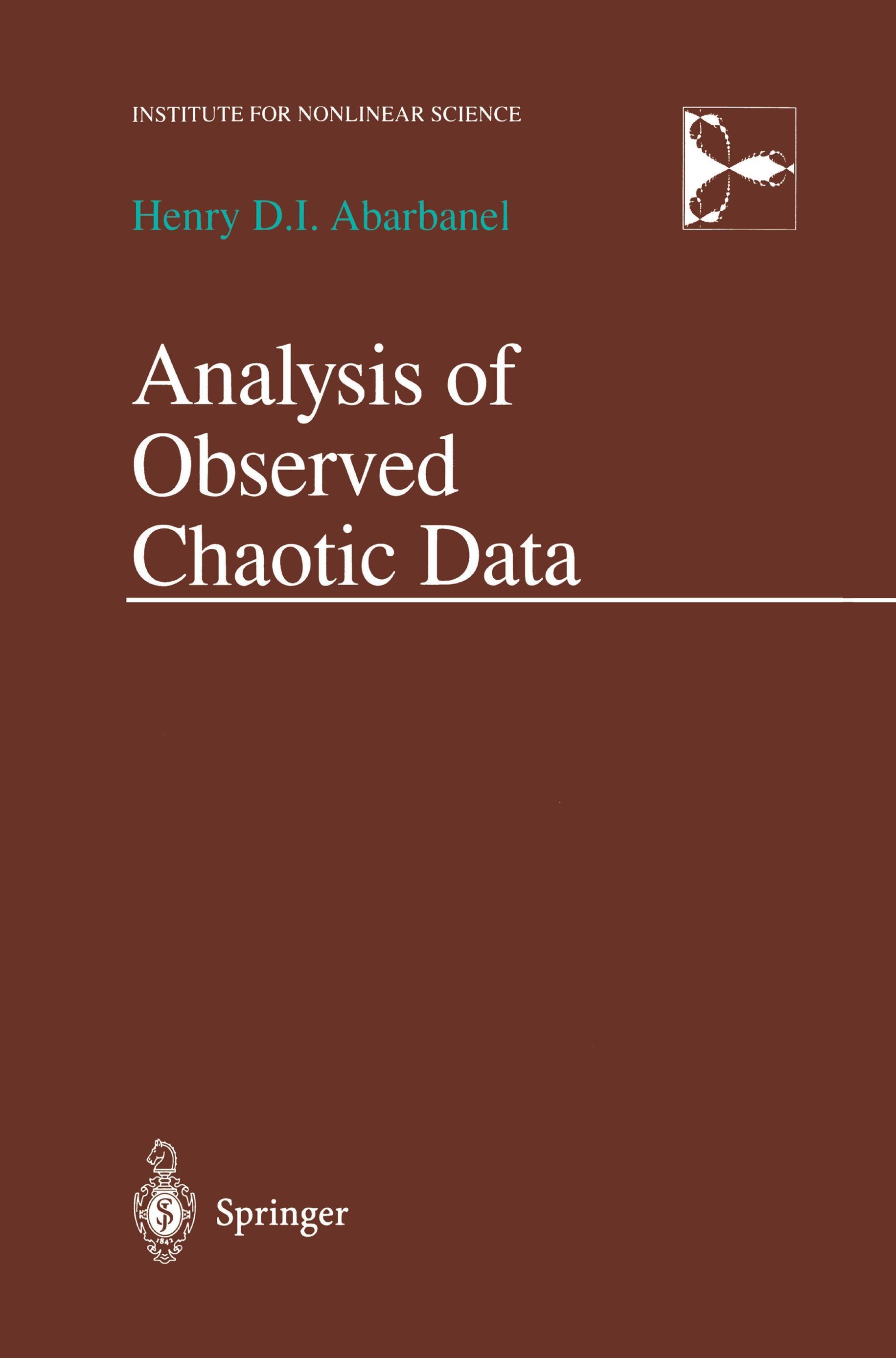 Vorderes Coverbild Analysis of Observed Chaotic Data