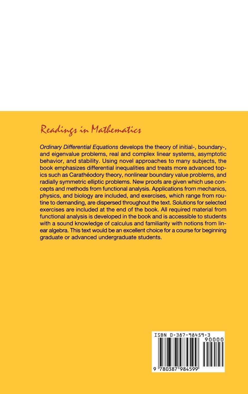 Rückseitencover Ordinary Differential Equations