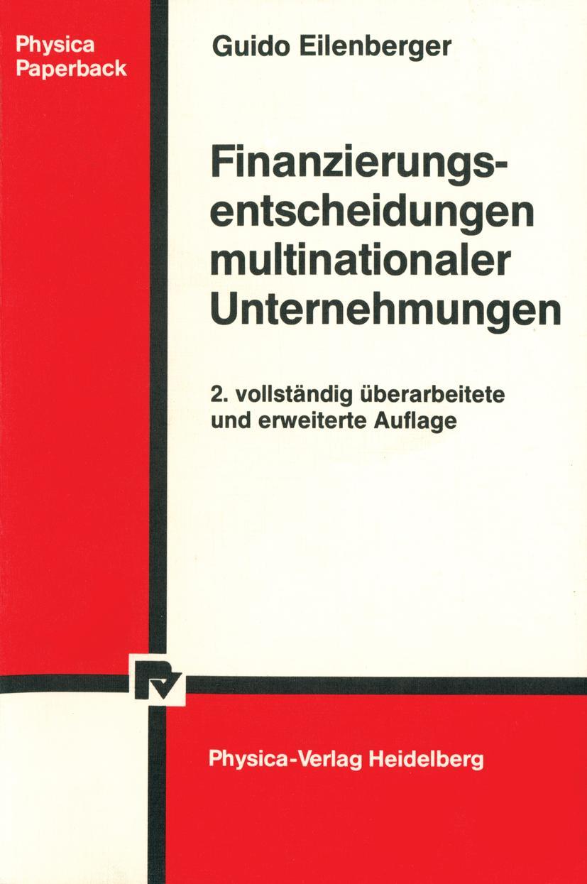 Vorderes Coverbild Finanzierungsentscheidungen multinationaler Unternehmungen