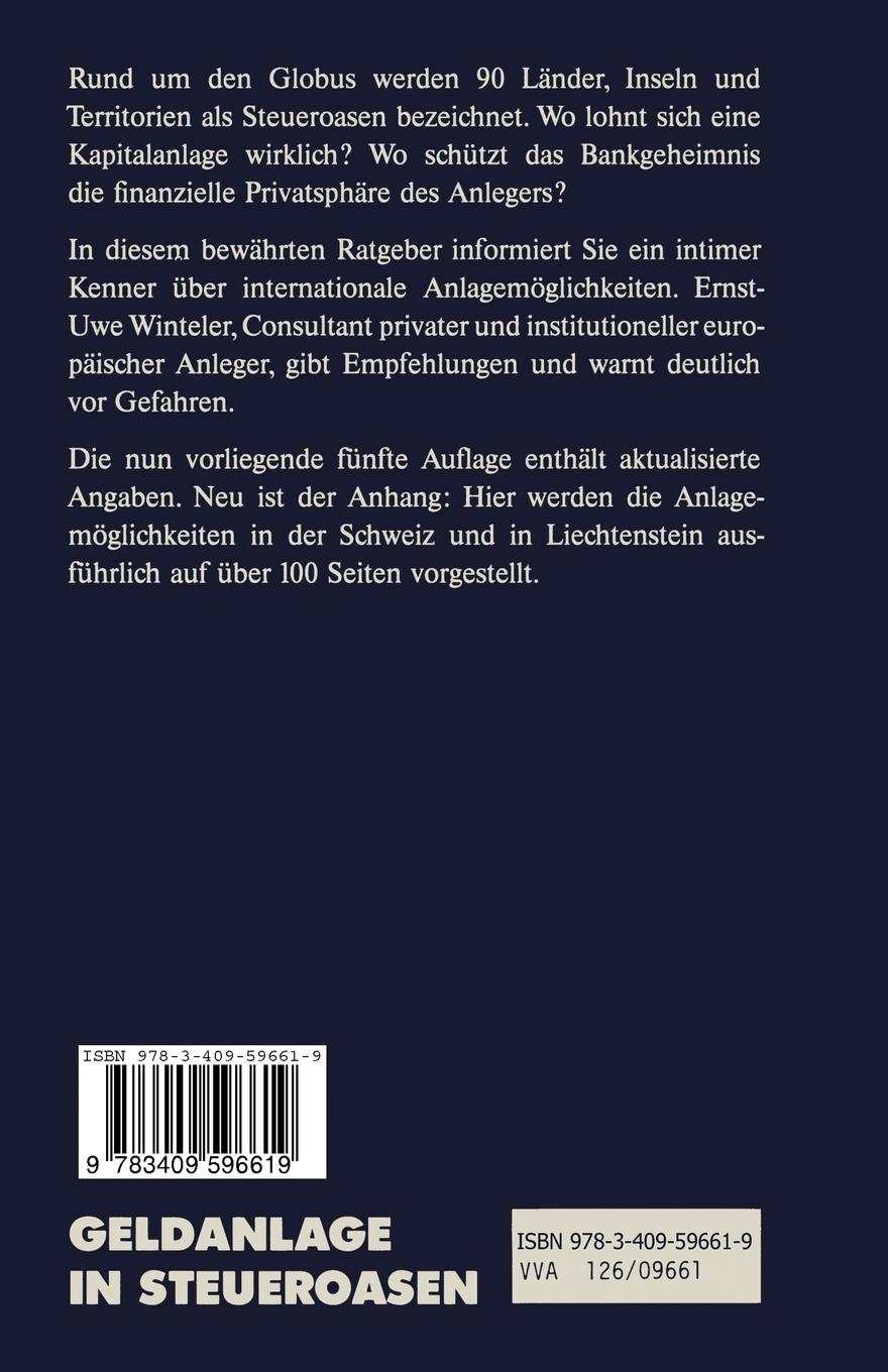 Rückseitencover Geldanlage in Steueroasen