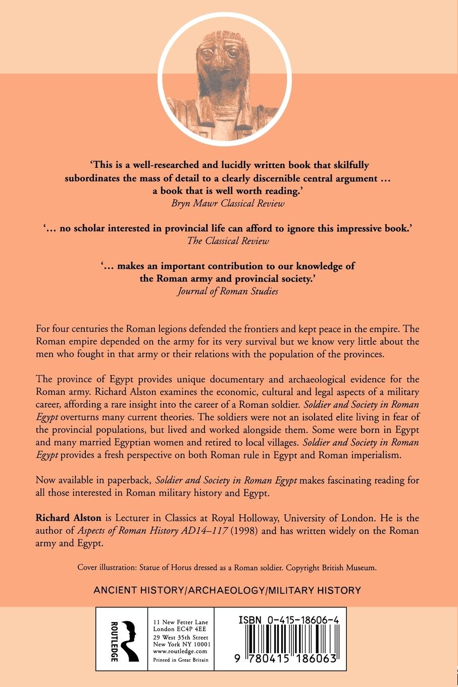 Rückseitencover Soldier and Society in Roman Egypt