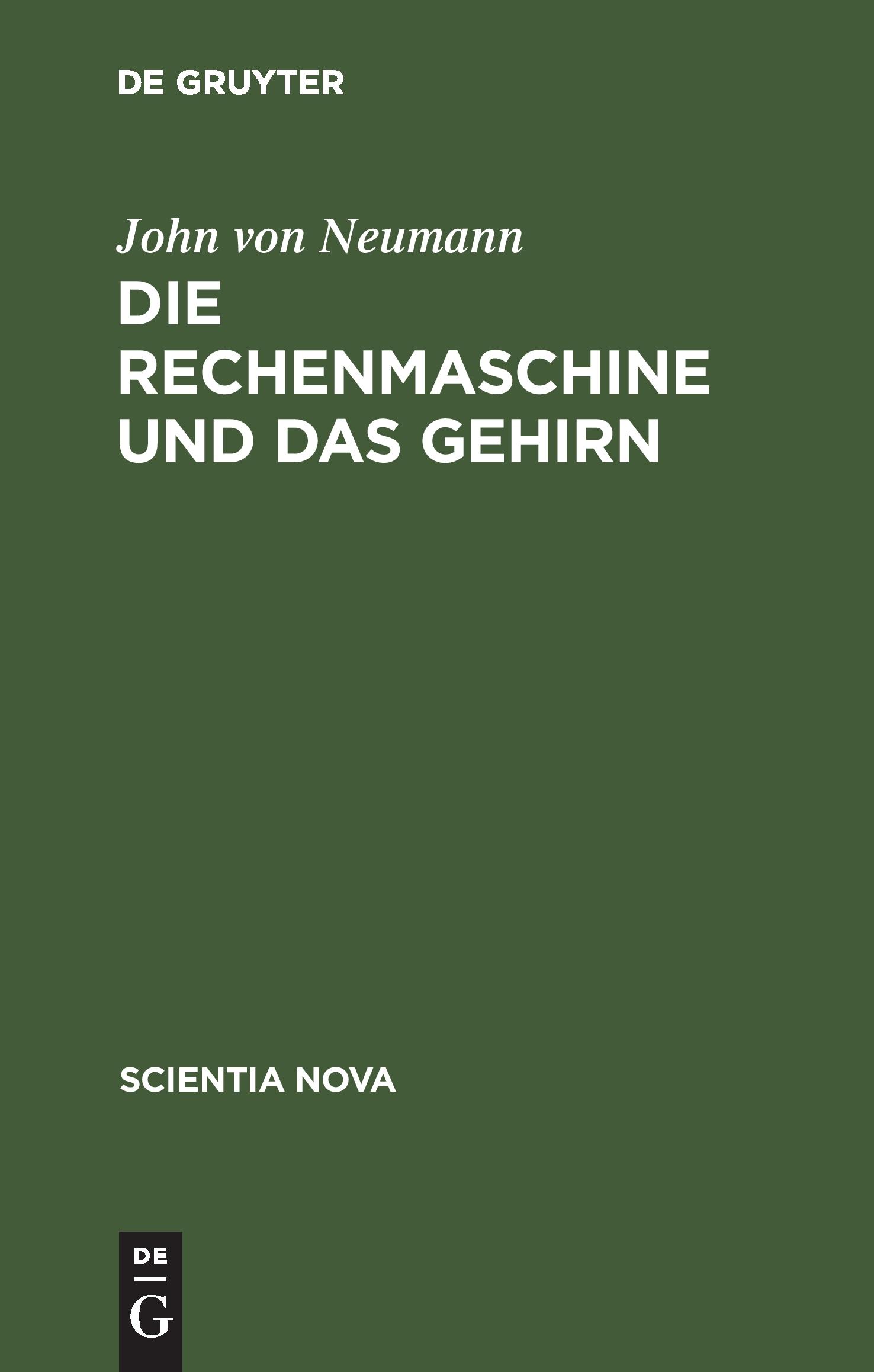 Vorderes Coverbild Die Rechenmaschine und das Gehirn