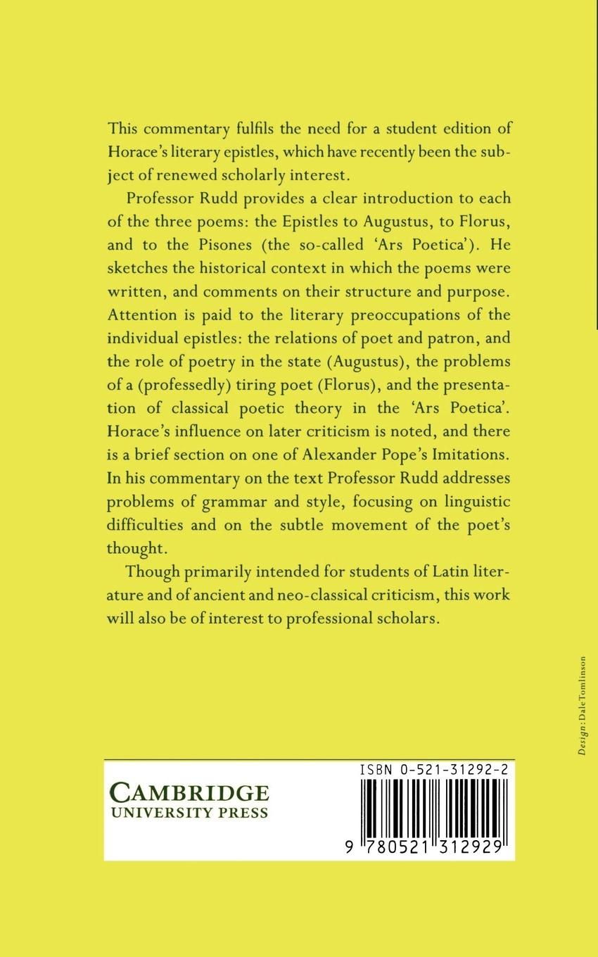 Rückseitencover Horace