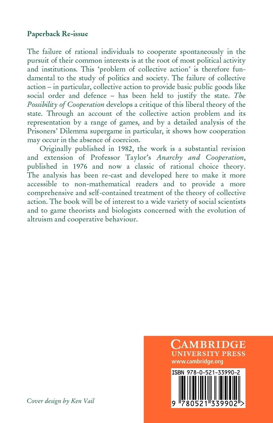 Rückseitencover The Possibility of Cooperation