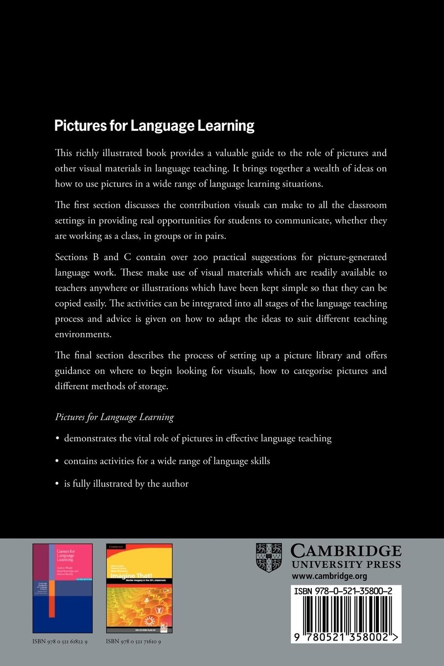 Rückseitencover Pictures for Language Learning