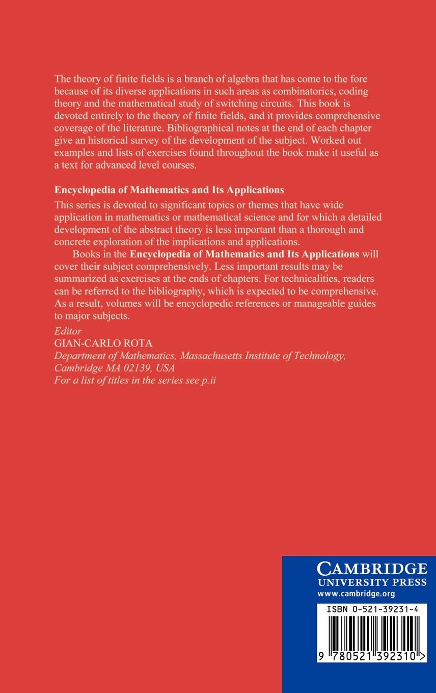 Rückseitencover Finite Fields