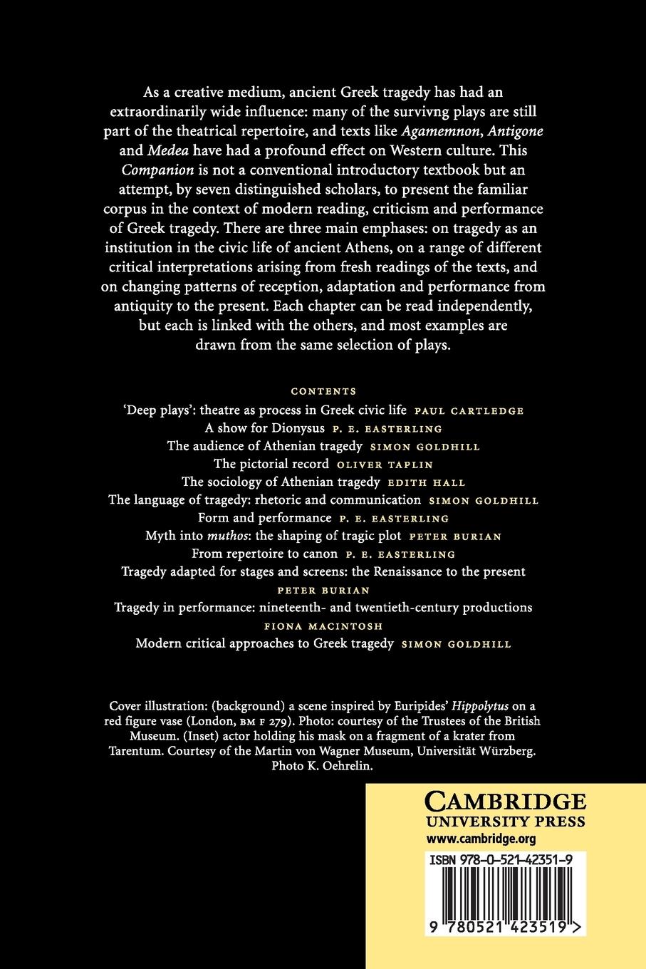 Rückseitencover Camb Companion to Greek Tragedy