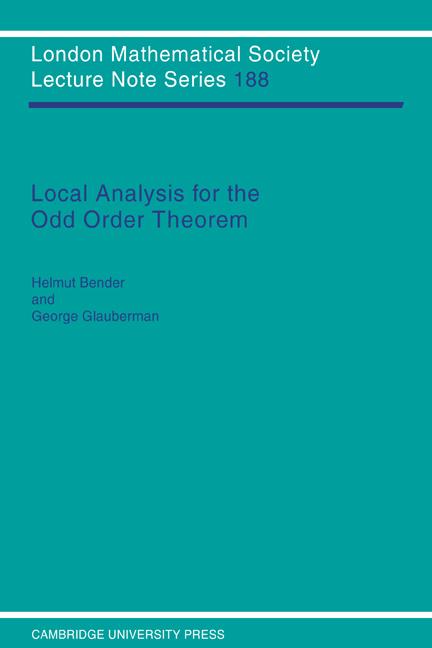 Vorderes Coverbild Local Analysis for the Odd Order Theorem
