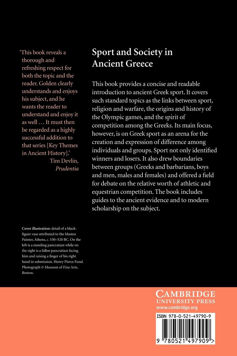 Rückseitencover Sport and Society in Ancient Greece