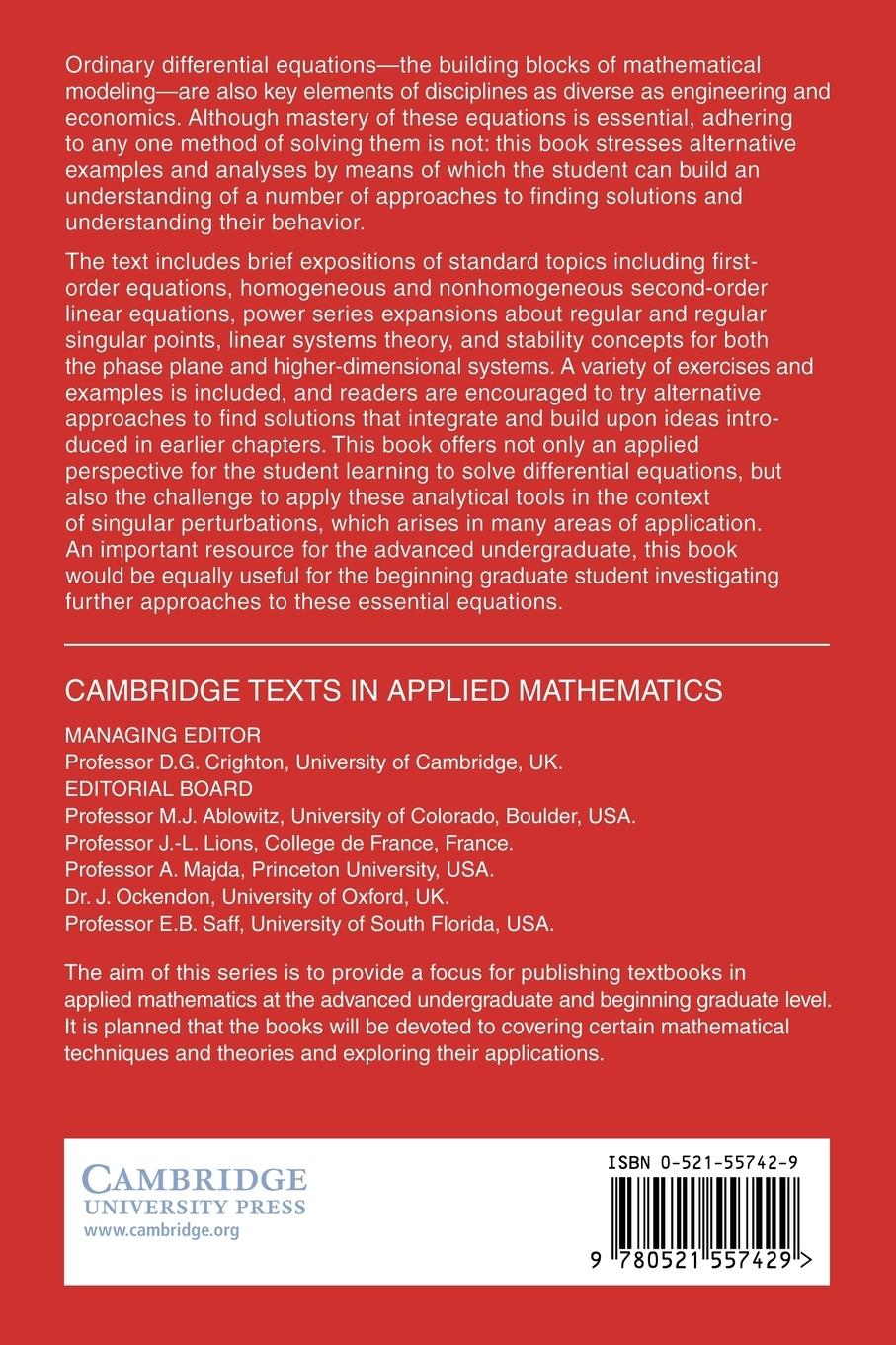 Rückseitencover Thinking about Ordinary Differential Equations
