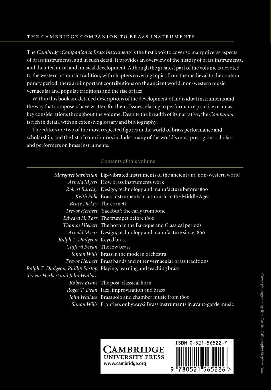Rückseitencover The Cambridge Companion to Brass Instruments